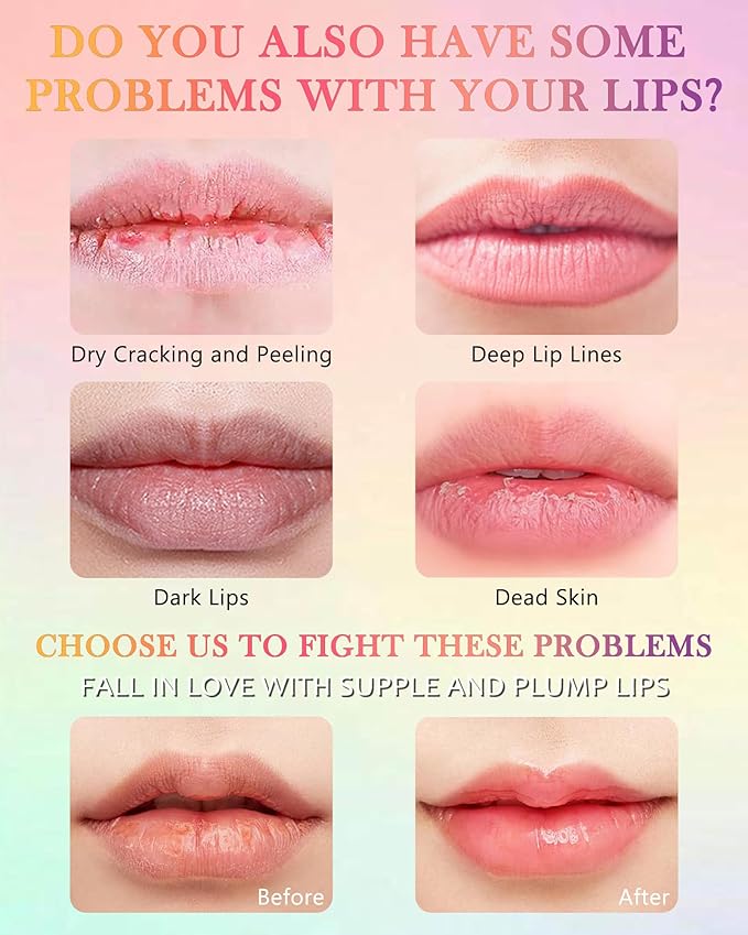 Hydrating Lip Glowy Balm, Ultra-Nourishing Lip Balm for Dry Cracked Lips, Moisturizer Lip Repair Sleeping Lip Mask, Day and Night Lip Care Therapy Treatment,Glossy Smooth Lip Butter Balm-04#Grape-GlimoraGlow