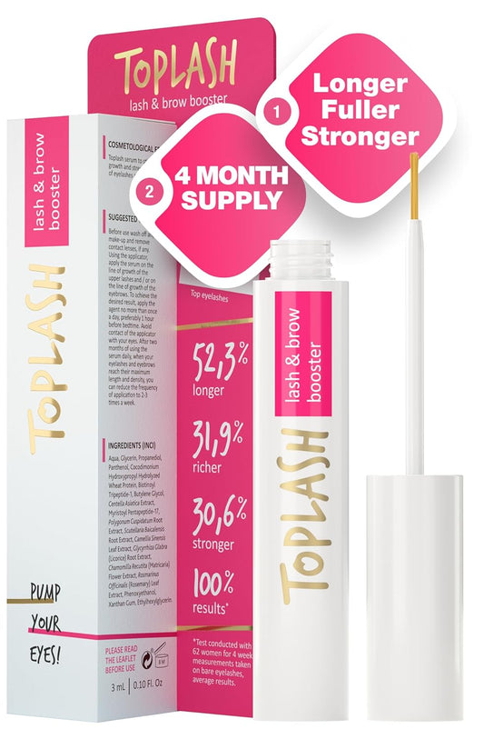 Eyelash Growth Serum - Innovative Formula for Longer, Thicker, Fuller Brows & Lashes - Natural, Cruelty-Free & Hypoallergenic - 0.10 fl.oz.-GlimoraGlow