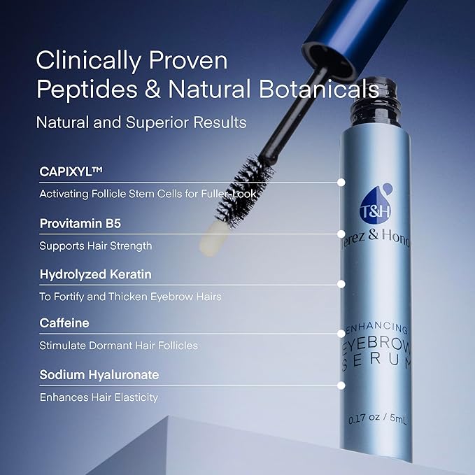 Eyebrow Growth Serum - Natural Eyebrow Serum and Enhancer for Thicker Brows and Grow Bows Faster, Longer, Fuller - 5mL-GlimoraGlow