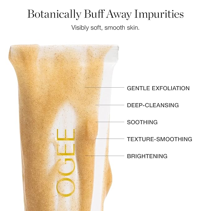 Ogee Botanical Brilliance Exfoliating Cleanser - High Performance Facial Cleanser and Face Exfoliator - Certified Organic - Made in USA-GlimoraGlow