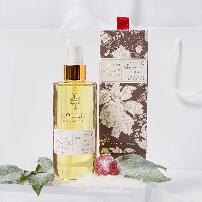 LOLLIA In Love Dry Body Oil, 6.8 Fl. Oz. – Classic Petal – Women’s, Scented, Moisturizing, Dry Body Oil for Women, For All Skin Types-GlimoraGlow
