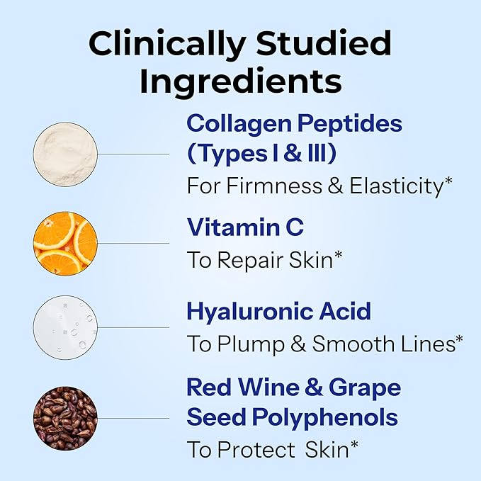 HUM Collagen Love Skin Supplement - Collagen Peptides w/Hyaluronic Acid & Vitamin C, Supports Firm Skin & Helps Minimize Signs of Aging - Supplements for Women and Men (90-Count)-GlimoraGlow