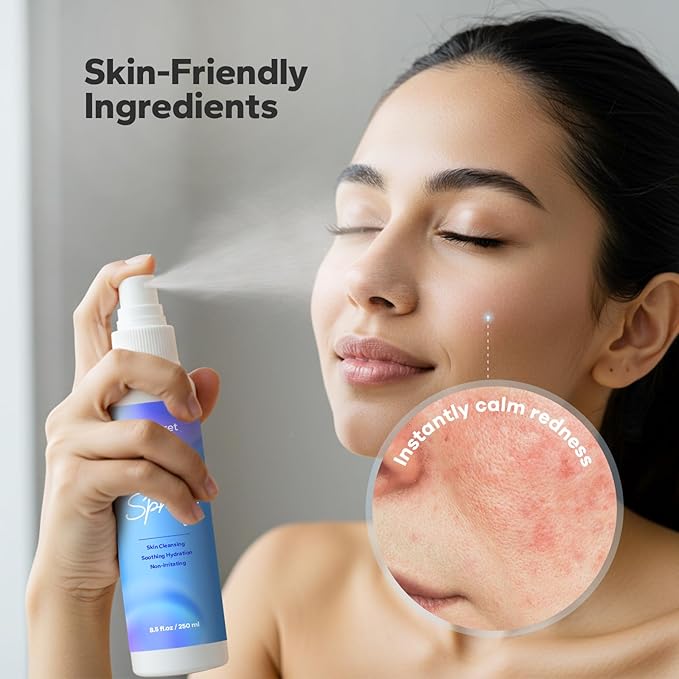 Hypochlorous Acid Spray (8.45 Fl Oz), Facial Spray for Skin Cleansing & Soothing, Hypoallergenic HOCL Sprays for Face & Eyes, All-Purpose Cleaner for Sensitive Skin Care-GlimoraGlow