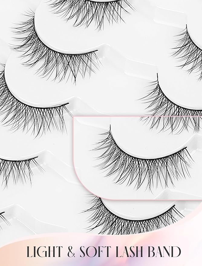 Natural Lashes Natural Eyelashes Short Eyelashes Natural Look False Eyelashes Wispy Eye Lashes Small Lashes Fake Lashes K33-GlimoraGlow