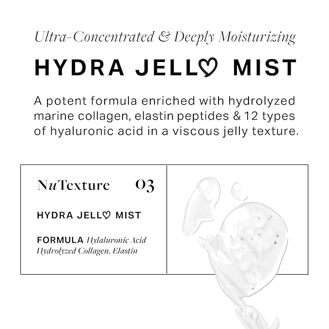 Jelloskin Hydra Jell Face Mist by AVA x NuTexture Hydrating Face Spray with Collagen, Hyaluronic Acid, Vitamin C & E-GlimoraGlow