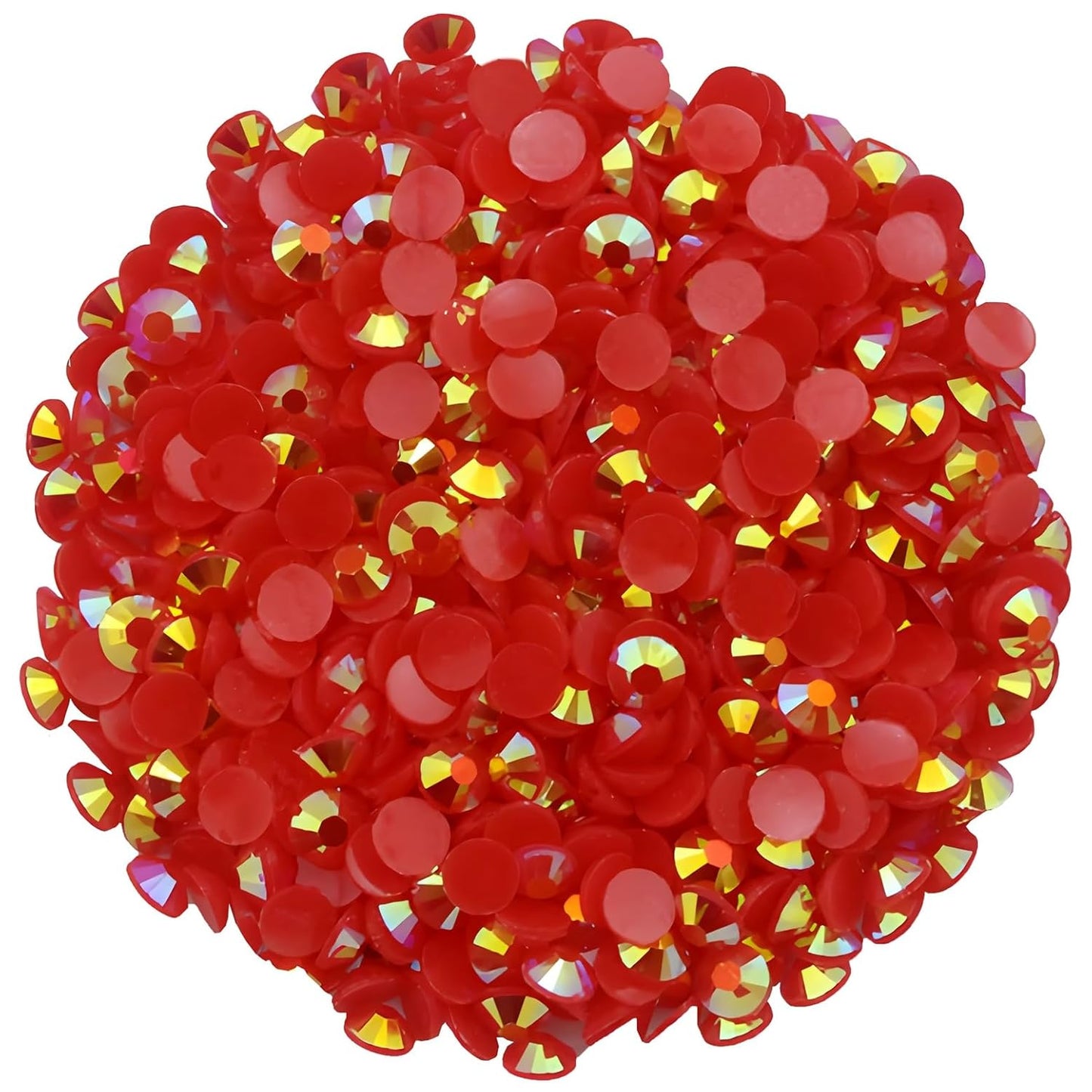 1440 Pcs SS20 5mm Flatback Rhinestones for Nails Art Crafts Glitter Round Shine Gems AB Crystals DIY Clothes Shoes （Red AB）-GlimoraGlow