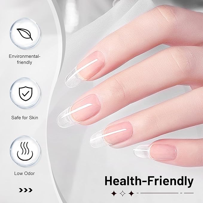 JODSONE 2Pcs 10ml Builder Gel Set, Clear Gel Nail Strengthener for Thickening, Nail Extension, Apex Building, Repairing Broken Nails, Long Lasting DIY Nail Art Gift for Women-GlimoraGlow