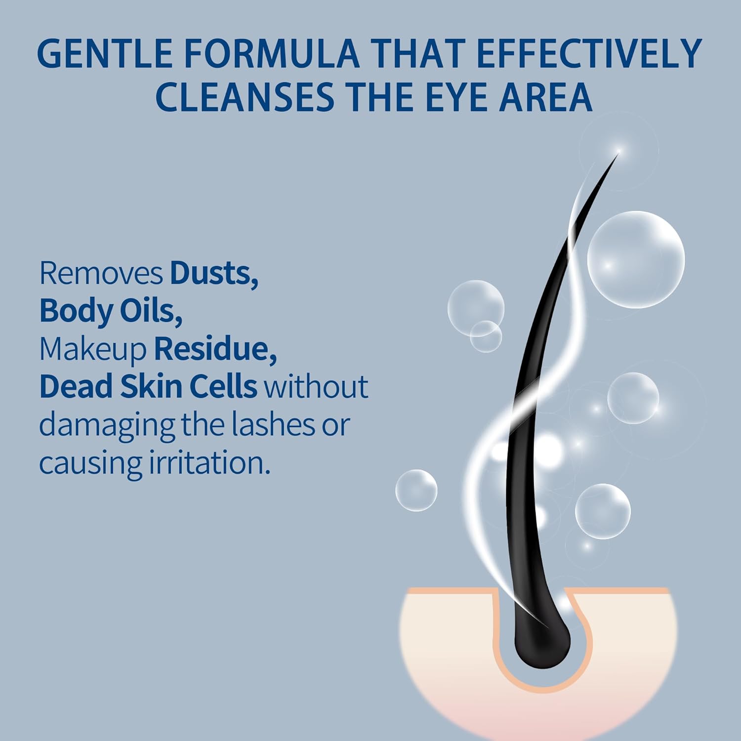 Lash Shampoo Bulk, Eyelash Cleanser for Extensions 1 Liters, Safe Makeup Remover, Non-irritating or Burning Formula Eyelid Foaming Cleanser for Professional Salon and Home Use (Ocean-1L)-GlimoraGlow