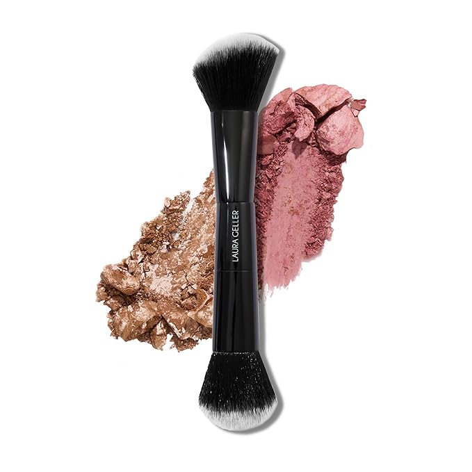LAURA GELLER NEW YORK Dual-Ended Blush + Bronzer Brush - Blush Bronzer Contour Face Makeup Brush-GlimoraGlow