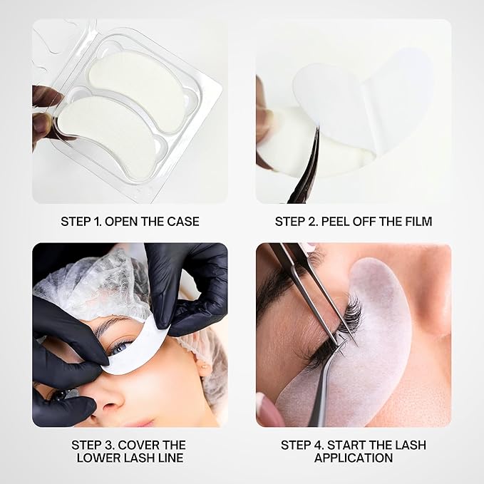 Hydro Collagen Gel Patch for Lash Extension, Under Eye Patch for Lash Lift, Lint Free, Made in Korea, 10 Pairs (20 Pads)-GlimoraGlow