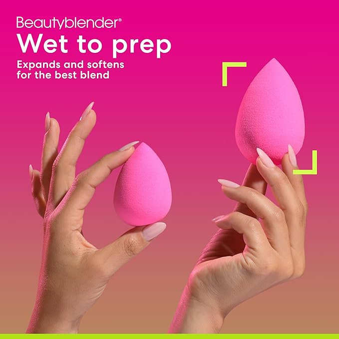 Beautyblender® | Original Pink + Nude Beauty Blender 2-Piece Bundle for Blending Foundations, Powders, and Creams, Super-Soft Foam for Streak-Free Application, Made in the USA, Reusable, Washable-GlimoraGlow