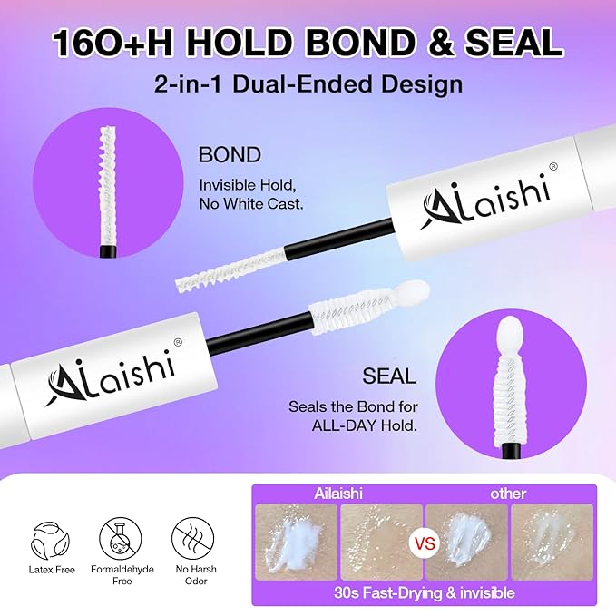 False Eyelashes Kit With Bond, Seal and Tweezer, 7 Pairs Fluffy Natural Look Fake Cat Eye Lashes Strips Thin Band Extensions Waterproof Easy Eyelashes for Beginners DF64-GlimoraGlow