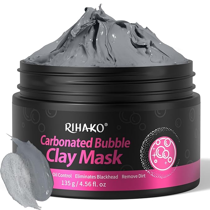 Carbonated Bubble Clay Mask -Exfoliation Face Mask | Detoxing Clay Mask for Blackhead Removal,Dull Skin,Skincare Facial Mask for Controlling Oil and Refining Pores,Mothers Day Gifts for Wife-GlimoraGlow