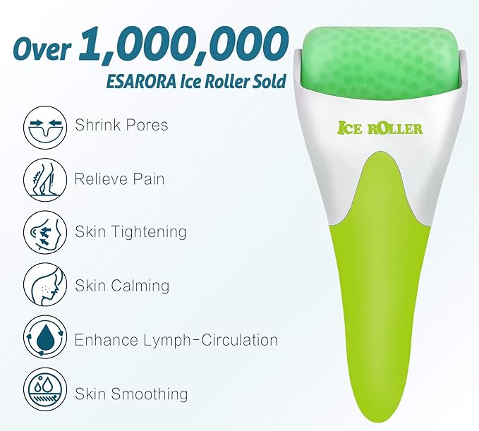 ESARORA Ice Roller for Face & Eye, Puffiness, Migraine, Pain Relief and Minor Injury, Skin Care Products-GlimoraGlow
