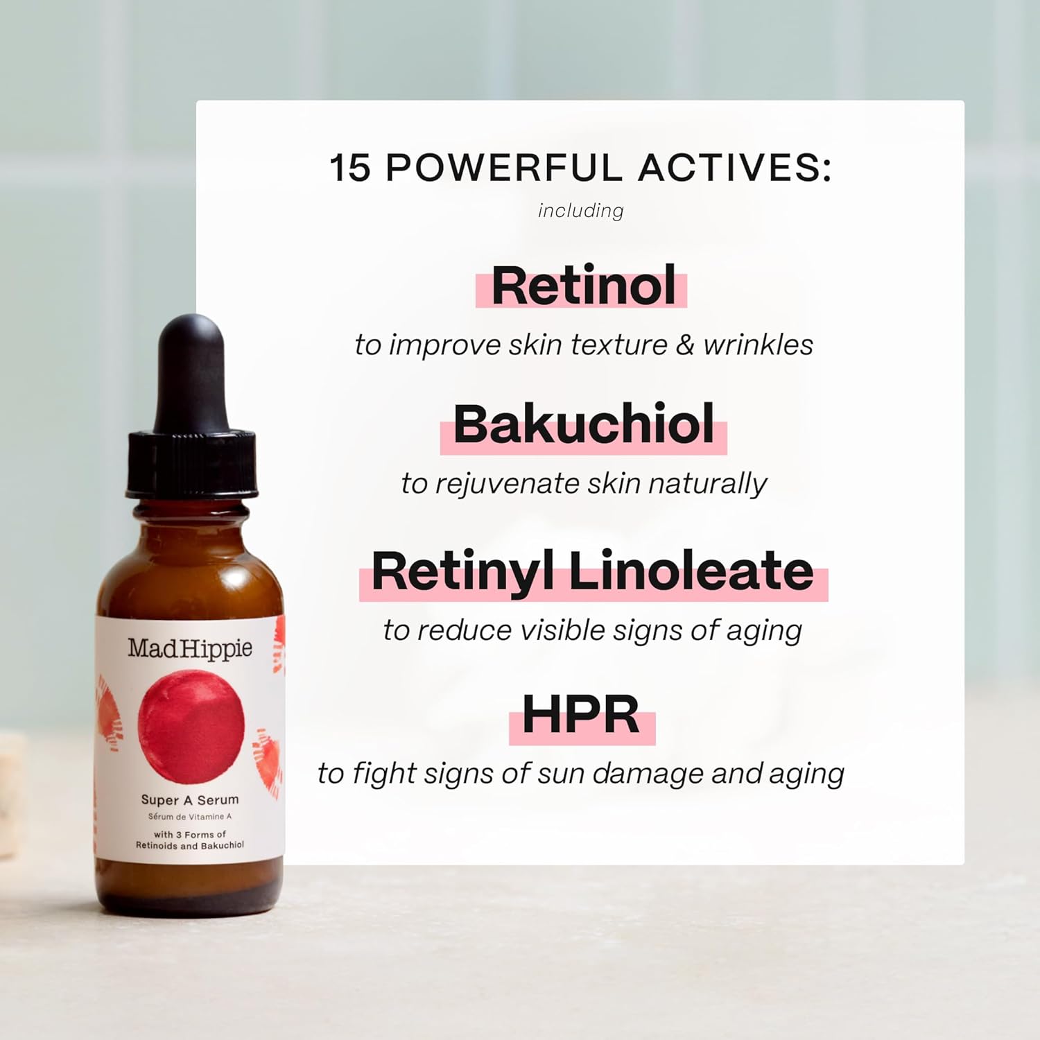 Mad Hippie Super A Retinol Serum for Face – Potent Skin Repair & Anti-Aging Serum with 3 Retinoids, Bakuchiol + Hydrating Hyaluronic Acid, 1.02 Oz-GlimoraGlow