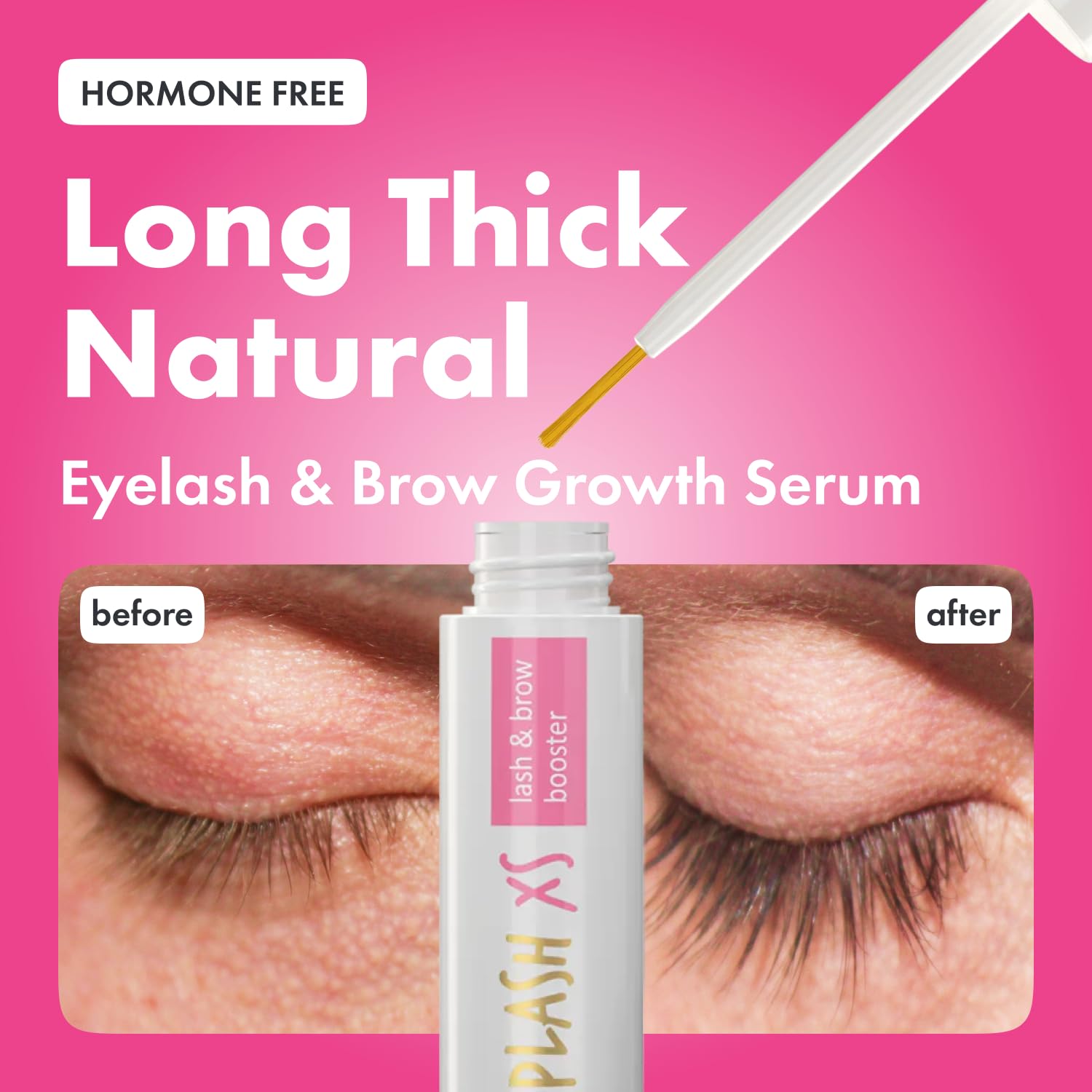 Eyelash Growth Serum - Innovative Formula for Longer, Thicker, Fuller Brows & Lashes - Natural, Cruelty-Free & Hypoallergenic - 0,05 Fl Oz(1,5 ml)-GlimoraGlow