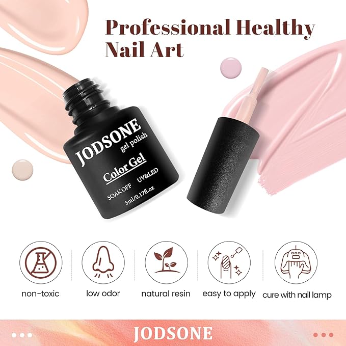 JODSONE 23 PCS Gel Nail Polish Set with Base Glossy and Matte Top Coat Multicolored Gel Nail Long Lasting Suitable for All Seasons-GlimoraGlow
