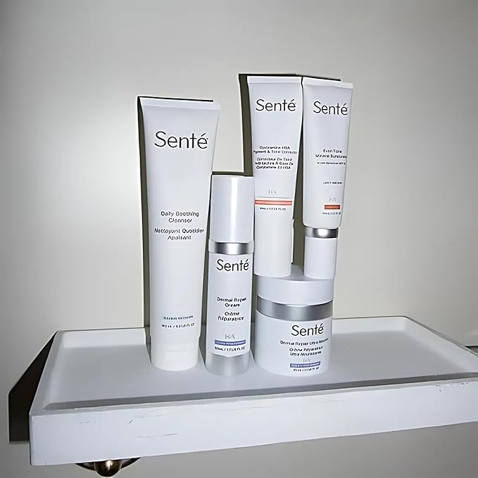 Senté Even Tone Mineral Sunscreen Tinted | SPF 40 Light-Medium | Hydrating, Lightweight Sun Protection Treatment for Redness & Discoloration | UVA/UVB & Blue Light Defense | 1.7 oz-GlimoraGlow