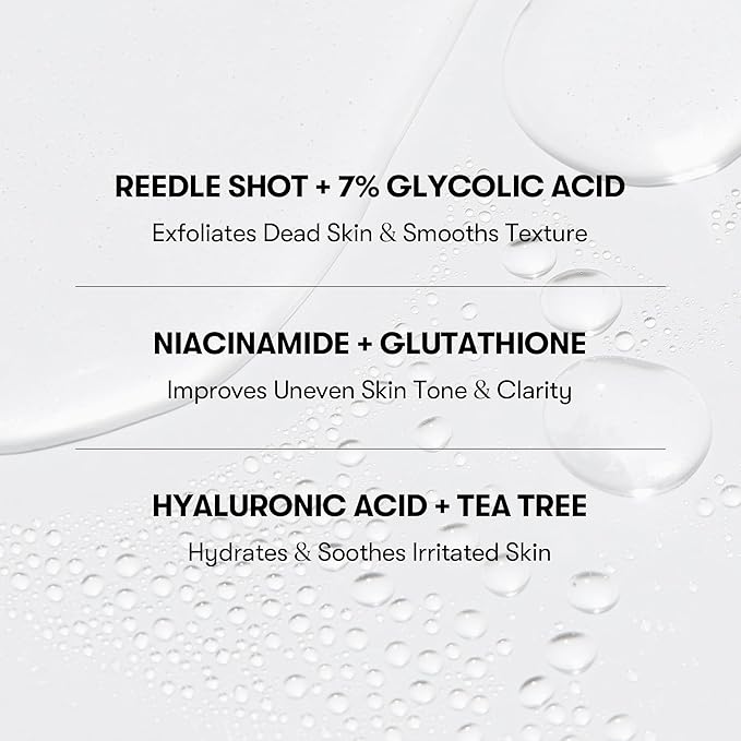VT COSMETICS 7% Glycolic Acid Reedle Shot Head-to-Toe Mist with Niacinamide, Exfoliating Spray for Bumpy & Strawberry Skin, Dark Spots, Skin Texture, Keratosis Pilaris, Korean Skincare (4.05 fl oz)-GlimoraGlow