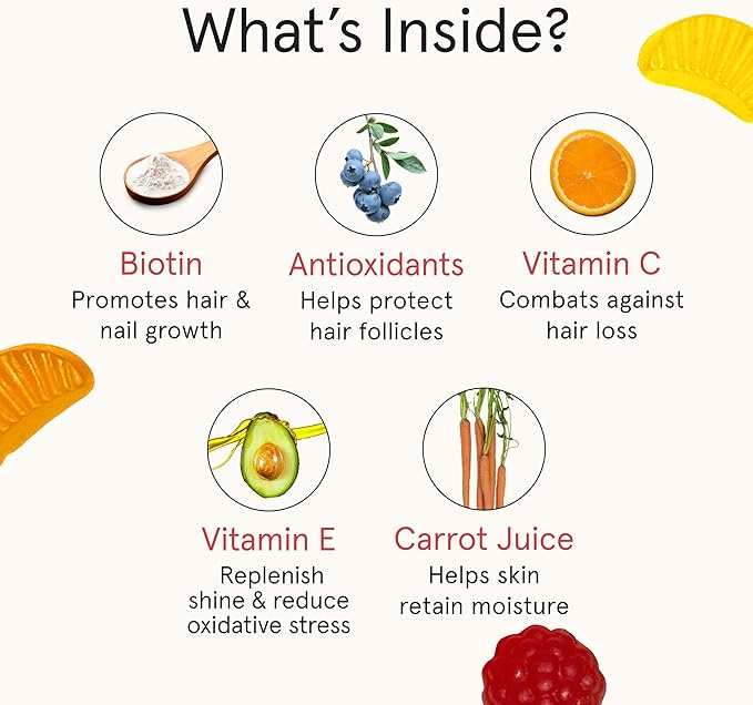 iRestore Hair Gummy Vitamins, Vegan Biotin Gummies for Hair Skin and Nails Gummies, Hair Gummies, Biotin Gummies for Hair Growth Biotin Vitamins Hair Vitamins Gummies for Women & Men, Biotin 10000mcg-GlimoraGlow