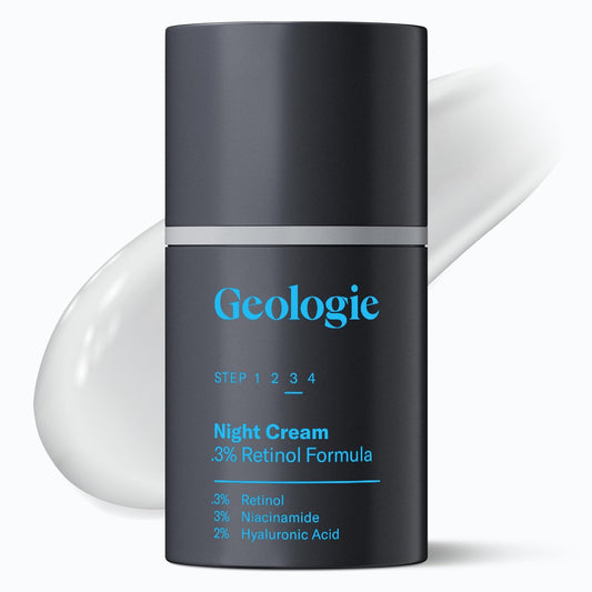 Geologie Retinol Anti-Aging Face Cream | Advanced .3% Retinol Formula for Effective Results | Reduce Fine Lines & Wrinkles | Protect & Repair Skin With Hyaluronic Acid & Niacinamide | For Men & Women-GlimoraGlow