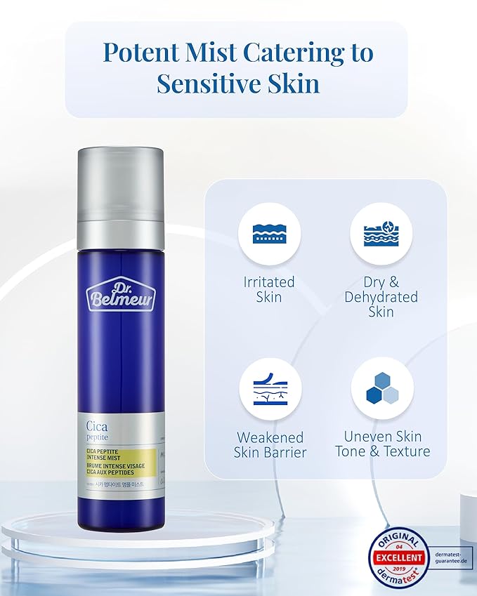 Advanced CICA Intense Mist for Sensitive Skin (4.1fl oz) - Ultra Fine Mist for Soothe, Hydrate. Korean Skin Care. Centella Asiatica, Betaine.-GlimoraGlow