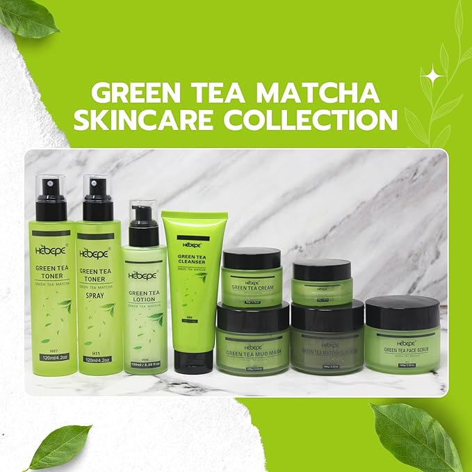 Green Tea Matcha Facial Toner Mist with Coconut Water, Refreshing, and Soothing Face Toner, with Jojoba Oil, Castor Oil, Snail Filtrate,120ml-GlimoraGlow