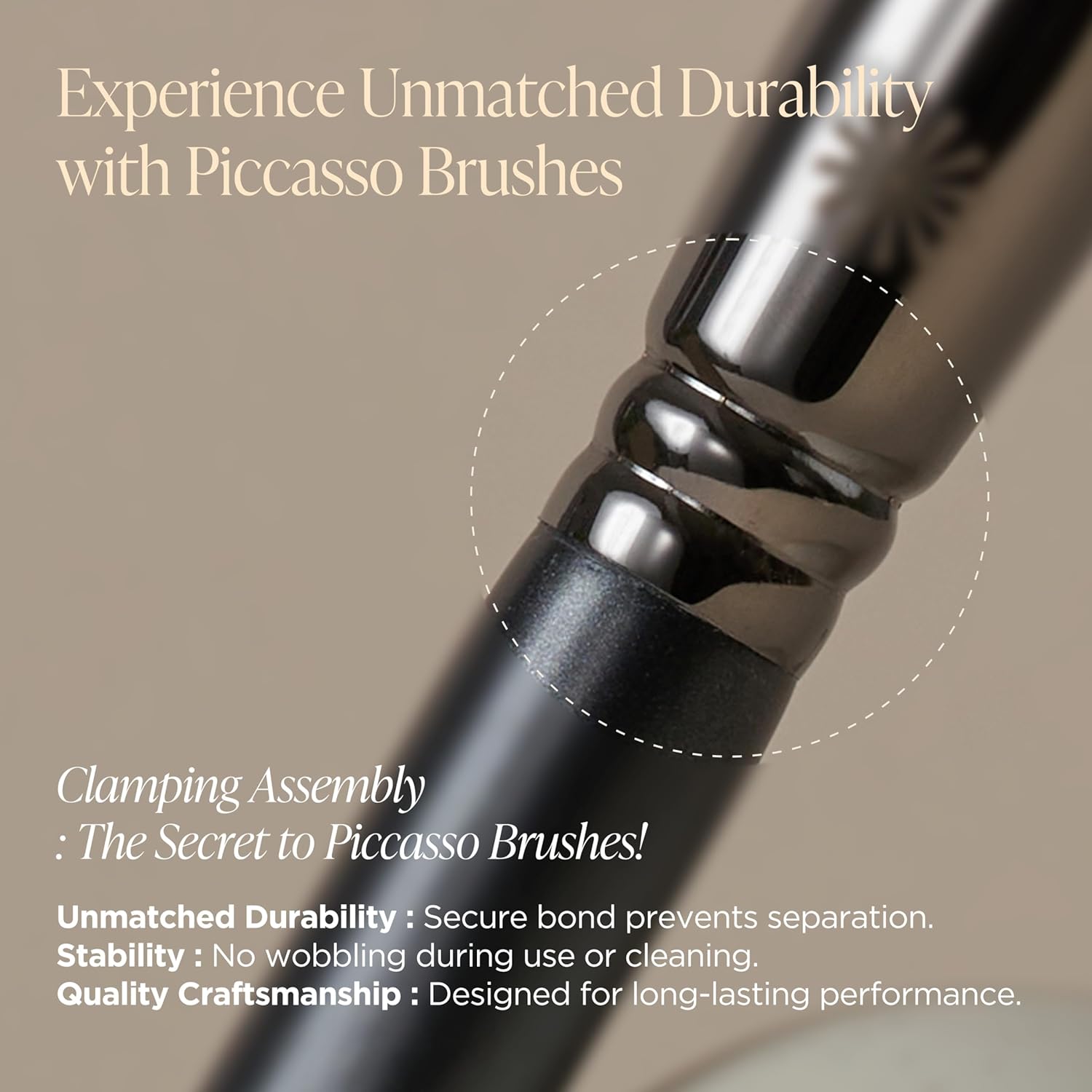 Piccasso 133 Fixing Powder Brush – Soft Synthetic Bristles for Setting Powder, Smooth and Flawless Face Makeup, Gentle Coverage for Pores and Texture, Korean Professional Makeup Brush for Daily Use-GlimoraGlow