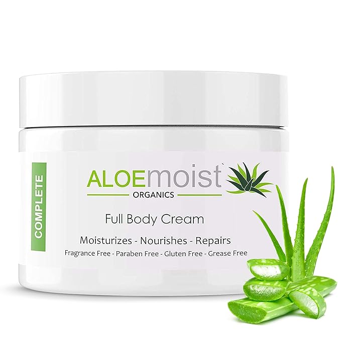 Organic Aloe Vera Lotion - Face & Body Moisturizing Cream with Natural Aloe Vera, Vitamin E Oil, Vitamin C, Retinol Cream, Shea Butter – Anti Aging Face Moisturizer for Women, Dry Skin (4 oz - 2pk)-GlimoraGlow