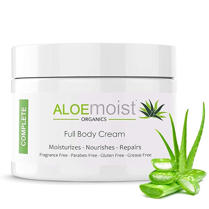 Organic Aloe Vera Lotion - Face & Body Moisturizing Cream with Natural Aloe Vera, Vitamin E Oil, Vitamin C, Retinol Cream, Shea Butter – Anti Aging Face Moisturizer for Women, Dry Skin (8 oz)-GlimoraGlow