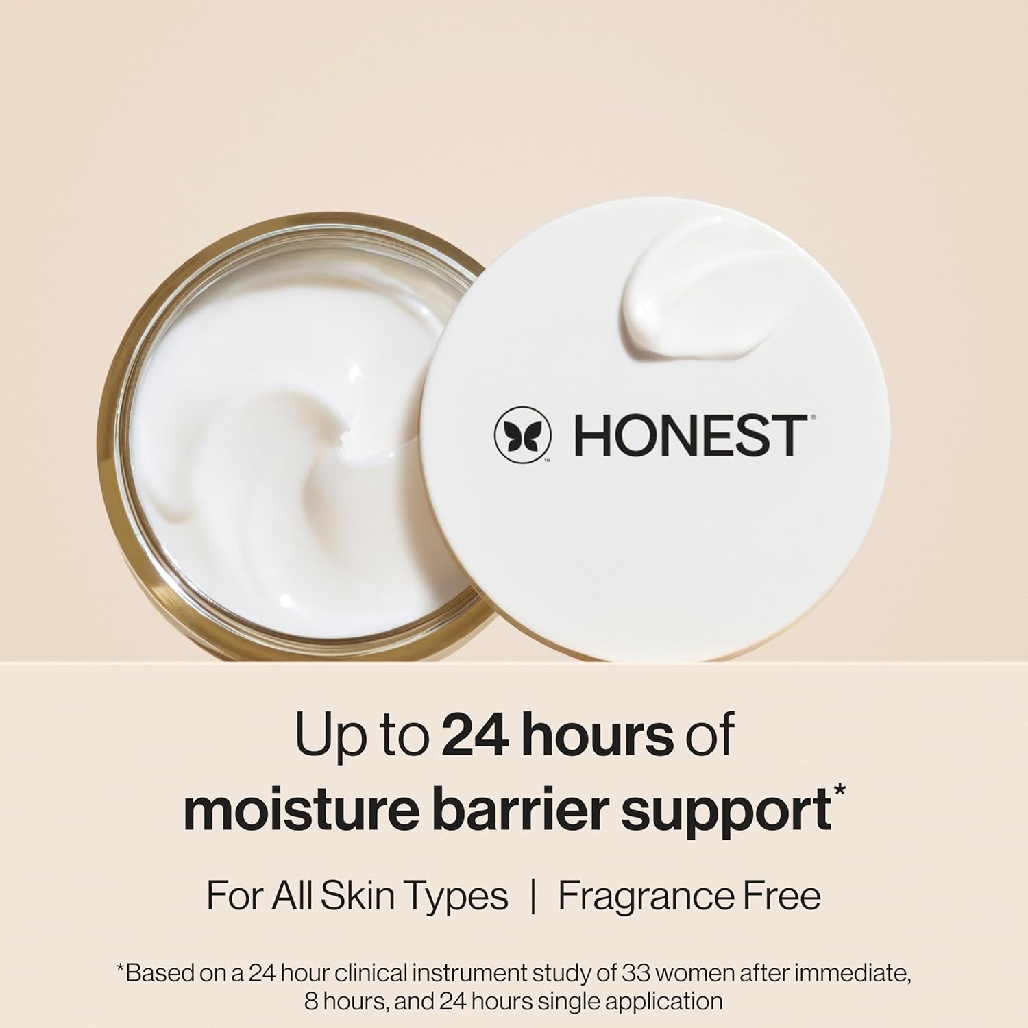 Honest Beauty Mini Hydrogel Cream with Hyaluronic Acid | Lightweight, Moisturizing Water Cream | Gentle for Sensitive Skin, Fragrance Free, Vegan | Travel Size, .57 fl oz-GlimoraGlow