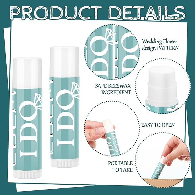 24 Pcs Bachelorette Lip Balm I Do Crew Wedding Party Gifts Bachelorette Lip Balm Gift Wedding Favors for Bachelorette Wedding Party Guest Supplies (Green)-GlimoraGlow
