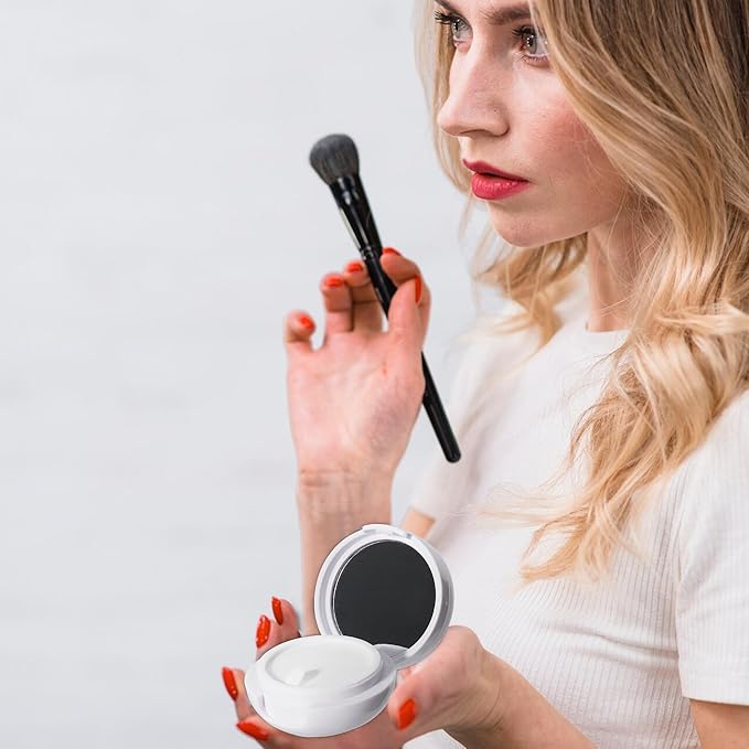 2 Pack Lip Balm Containers,Plastic Portable Empty Lip Balm Container with Mirror and Silicone Lip,Empty Lipstick Dispenser Box for Travel,Home-GlimoraGlow