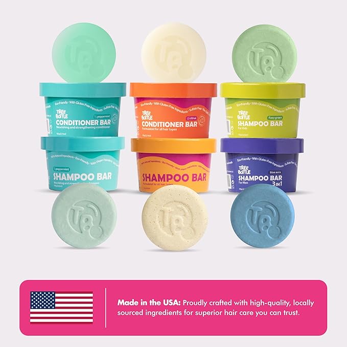 Hydrolyzed Oat Protein + Squalane Shampoo Bar for Girls - 4.5oz - For all Hair Types - Gentle on sensitive Eyes & Scalp - Natural, Tear-Free, Sulfate & Paraben-Free - Made in USA - 4.5oz-GlimoraGlow