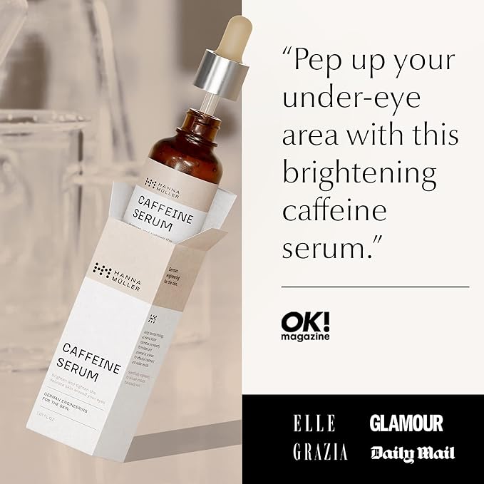 Caffeine Eye Serum - Dark Circles Under Eye Care for Women, Ordinary Eye Serum to Brighten and Reduce Appearance of Puffy Eyes, Eye Bags, Fine Lines & Wrinkles, Eye Care, Eye Serum for Anti Aging-GlimoraGlow