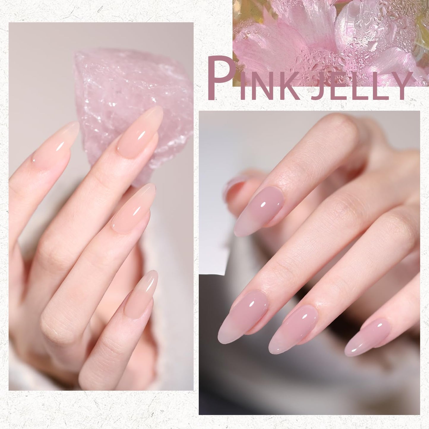 Jelly Nude Gel Nail Polish Set, 10Pcs Sheer Milky White Pink Transparent Gel Polish Kit UV LED Nail Gel Polish Colors Varnish Nail Art DIY Salon 7ML-GlimoraGlow