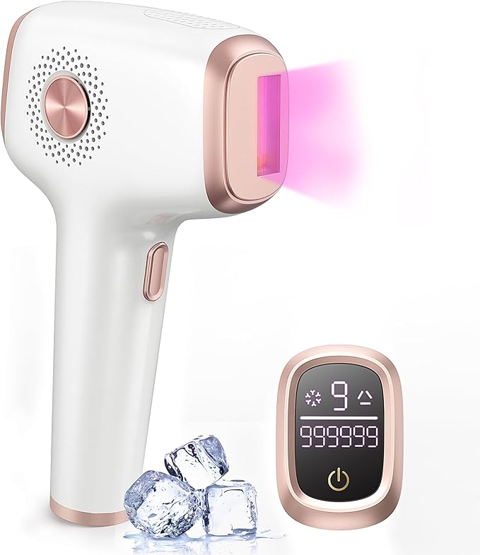 INNZA IPL Hair Removal with Ice Cooling Care Function for Women,Long-Lasting Results,999,999 Flashes Painless IPL Hair Remover, Hair Removal Device for Armpits Legs Arms Bikini Line-GlimoraGlow