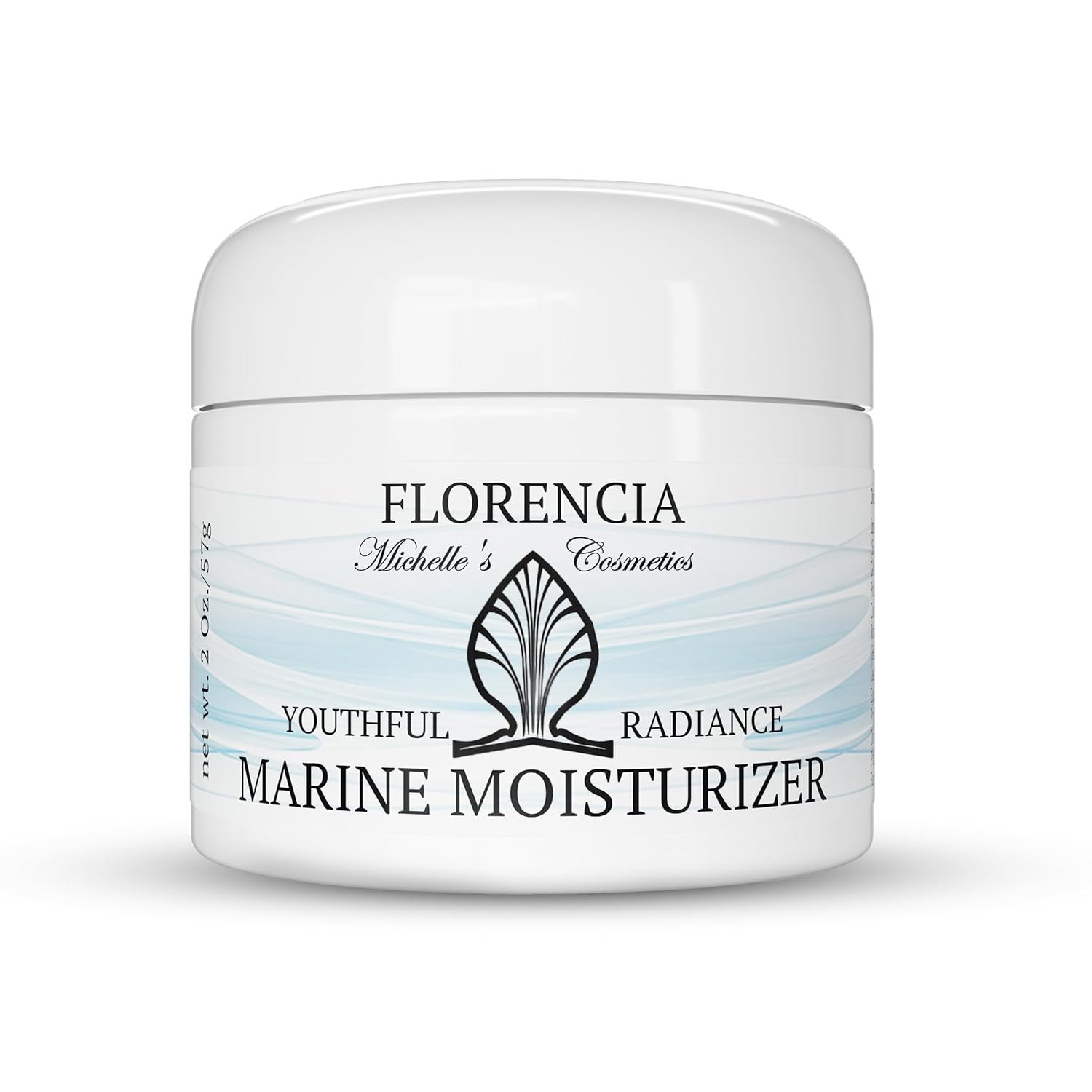 Florencia Marine Moisturizer - Youthful Radiance Face & Neck Cream - Hydrating, Nourishing, Wrinkle, Rejuvenating Cream with Marine Algae Extracts and Hyaluronic Acid for Men & Women, 2 oz-GlimoraGlow