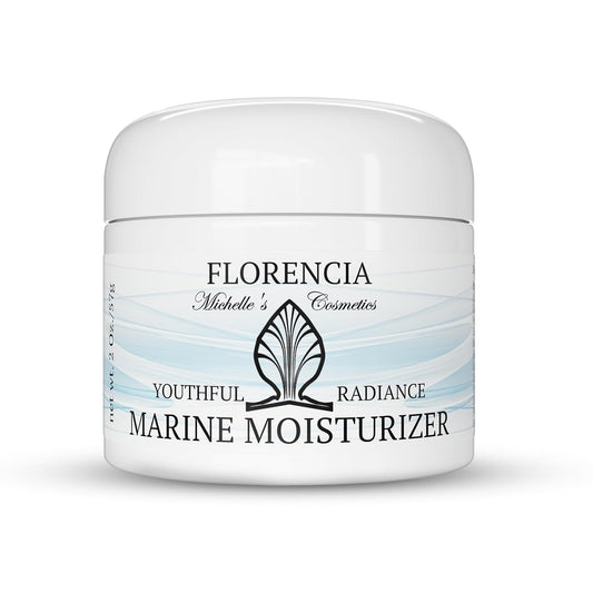 Florencia Marine Moisturizer - Youthful Radiance Face & Neck Cream - Hydrating, Nourishing, Wrinkle, Rejuvenating Cream with Marine Algae Extracts and Hyaluronic Acid for Men & Women, 2 oz-GlimoraGlow