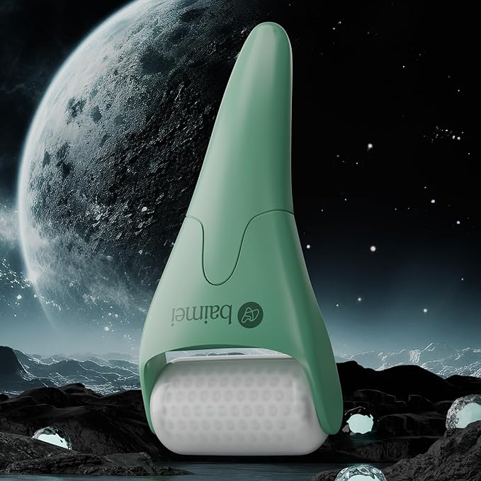 BAIMEI IcyMe Cryotherapy Ice Roller and Gua Sha Facial Tools Reduces Puffiness Migraine Pain Relief, Skin Care Tools for Face Massager Self Care Gift for Men Women - Green-GlimoraGlow