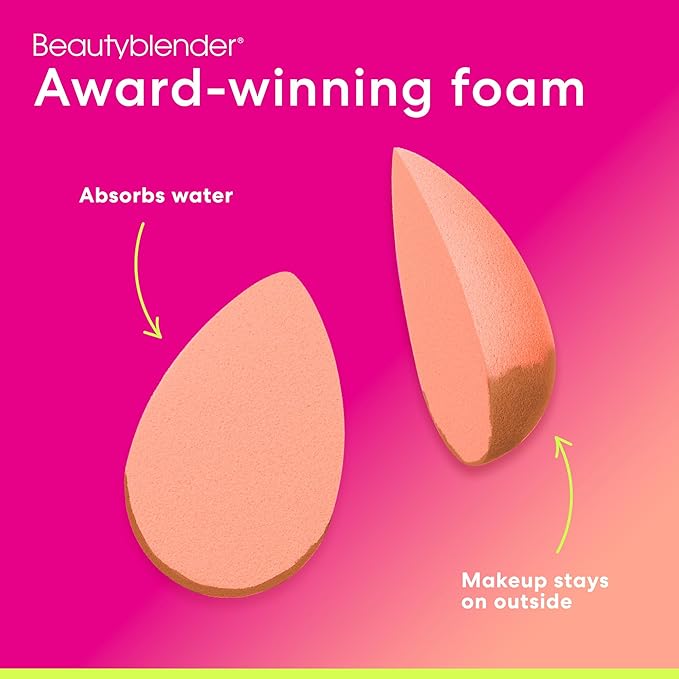 Beautyblender® | Papaya Beauty Blender Makeup Sponge, Super-Soft Foam Easily Blends Foundations, Powders & Creams, Made in USA, Reusable, Washable, Streak Free Application, Vegan, Cruelty Free-GlimoraGlow