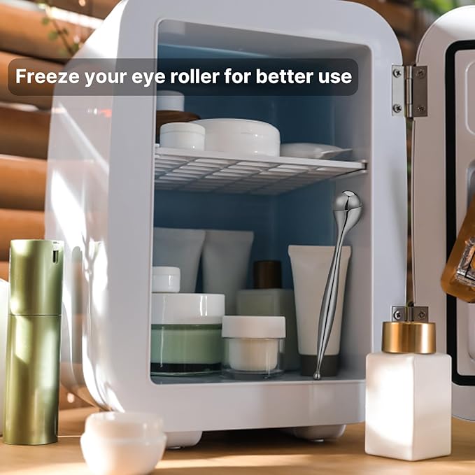 2-in-1 Eye Cream Applicator and Ice Roller, Face Massager Tool for Puffiness, Eye Bags, Muscle Ache-GlimoraGlow