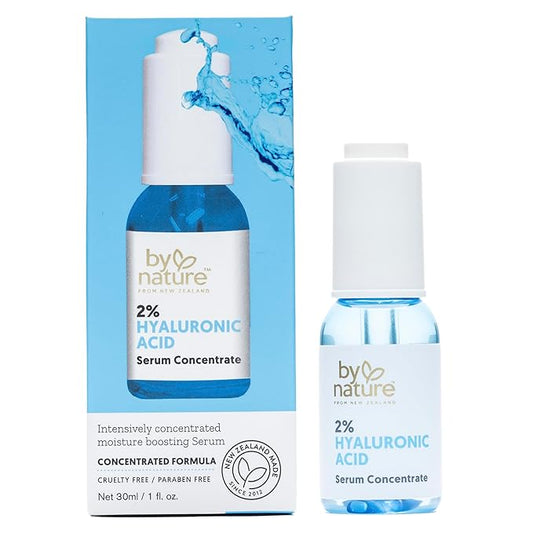 By Nature 2% Hyaluronic Acid Serum for Face & Neck - Skincare from New Zealand - 2% Hyaluronic Acid Facial Serum Concentrate - 1fl. Oz-GlimoraGlow