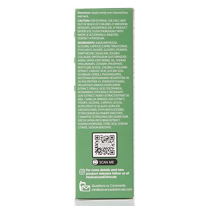 Advanced Clinicals Collagen Serum For Face | Visible Anti Aging Collagen Peptide Serum + Hyaluronic Acid Moisturizer Improves Look Of Wrinkles, Dry Skin, & Fine Lines, No added Fragrance, 1.75 Fl Oz-GlimoraGlow