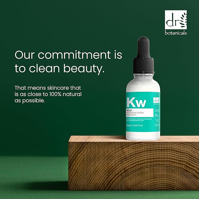 Dr Botanicals Refreshing Eye Cooling Serum with Vitamin C, Kiwi Fruit Oil to reduce Wrinkles, skin imperfections. Hydrating, Brightening and promotes Youthful Skin 15 ml / 0.5 Fl oz-GlimoraGlow