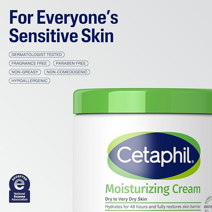 Cetaphil Face & Body Moisturizer, Hydrating Moisturizing Cream for Dry to Very Dry, Sensitive Skin, NEW 1 oz 12 Pack, Fragrance Free, Non-Comedogenic, Non-Greasy-GlimoraGlow
