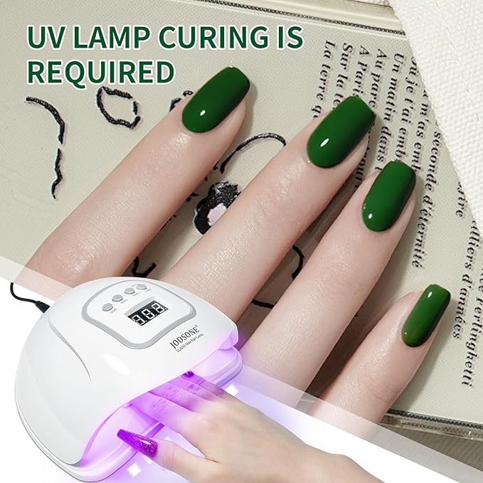 JODSONE 10ml Green Gel Nail Polish 6Pcs Gel Nail Polish Set All Seasons Neutral Soak off U V Lamp Manicure Set for Nail Art Collection St. Patrick's Day Gift for Her-GlimoraGlow