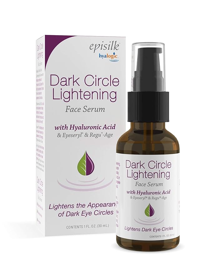 Hyalogic Dark Circle Lightening Face Serum - Treat Under Eye Dark Circles w/Hyaluronic Acid, Eveseryl & Regu-Age - Soothe, Nourish & Rejuvenate Skin - 1oz-GlimoraGlow