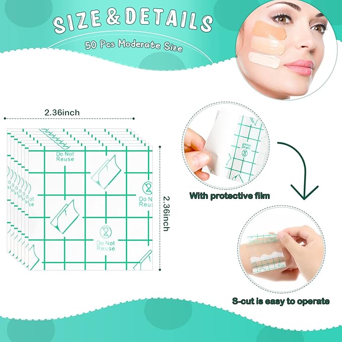 150 Pieces Makeup Hand Palette Single Use Makeup Hand Palette Disposable Adhesive Makeup Mixing Tray Cosmetic Makeup Palette Transparent Waterproof Makeup Tape for Makeup Artist-GlimoraGlow