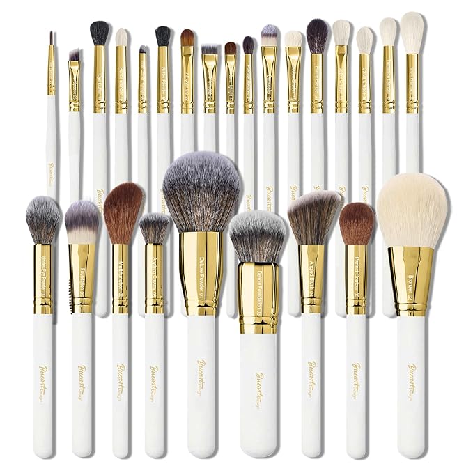 Professional Makeup Brushes Set Premium Quality Goat Hair Synthetic Fiber Powder Foundation Highlight Concealer Eyeshadow Blending By Bueart Design-GlimoraGlow